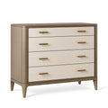 Kommode 90 x 45 x 100 cm Holzwerkstoff Beige/Braun mit 4 Schubladen im klassischen Stil